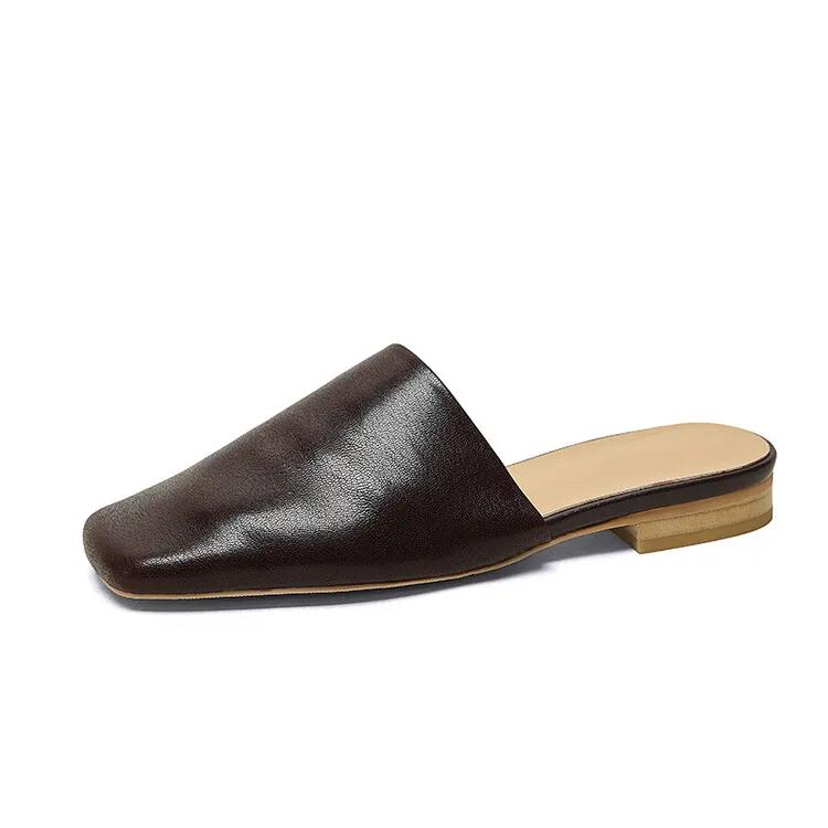 Модные Новые Летние Женские Туфли Мюли Женские Туфли Простые Женские Шлепанцы Низкий Каблук Квадратный Носок Шлепанцы Женская Обувь Zapatos De Mujer