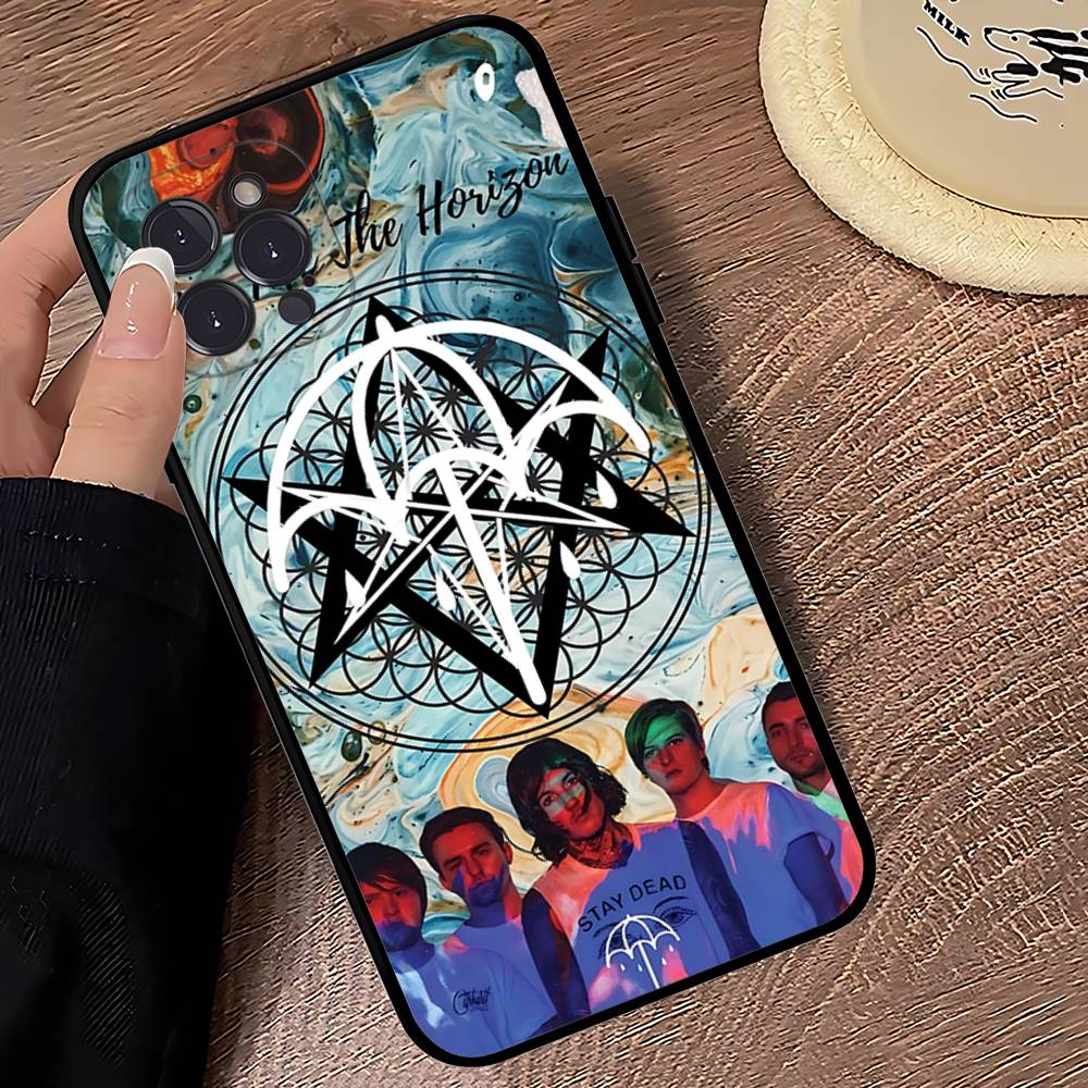 Чехол для телефона Rock Band B-Bring M-Me The H-Horizon Для IPhone 17 16 15 14 13 12 11 Pro Max Plus Mini Мягкий Черный Чехол