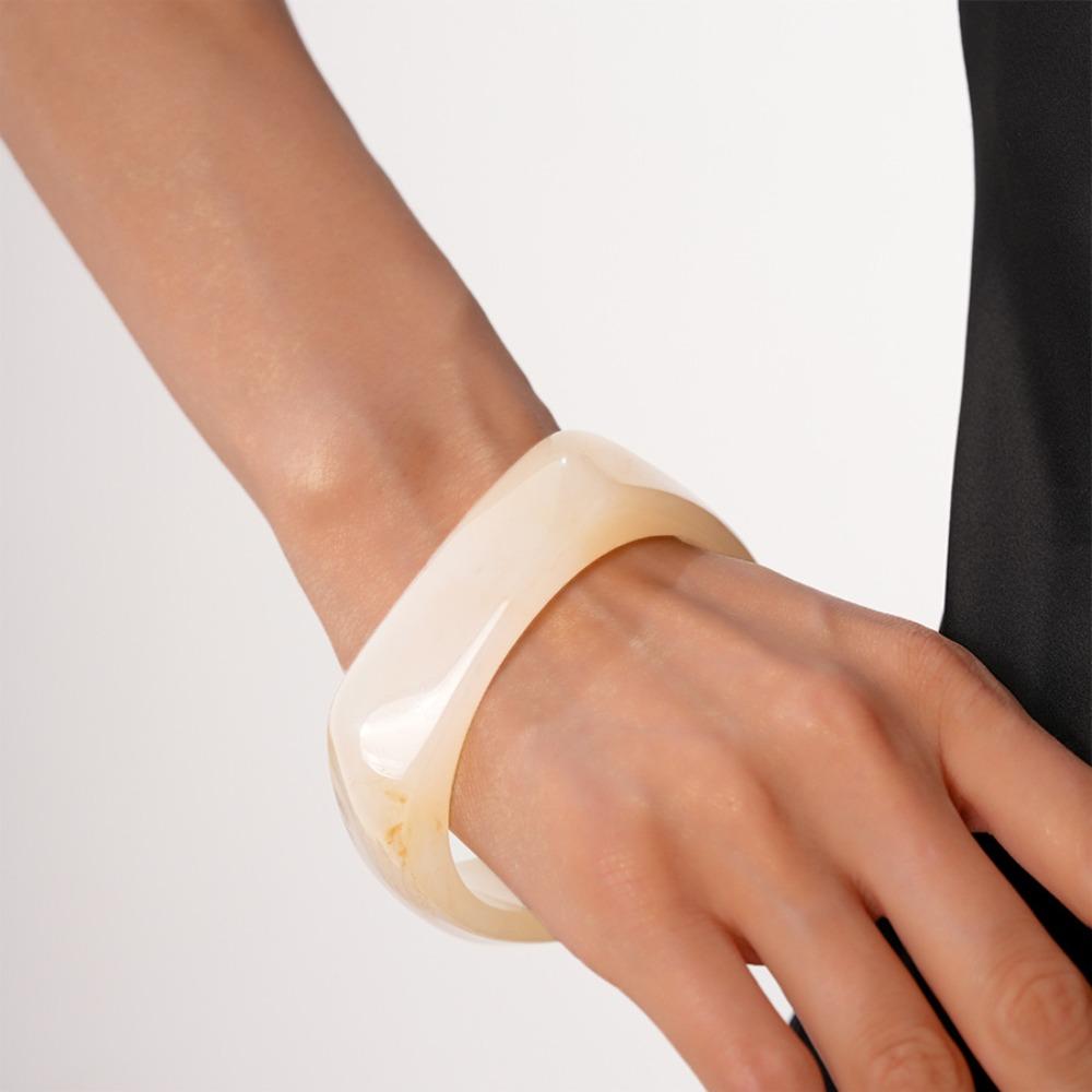 Богемный браслет из смолы, смазывание, ретро-кольцо для руки, креативный нерегулярный широкий браслет для женщин и девочек