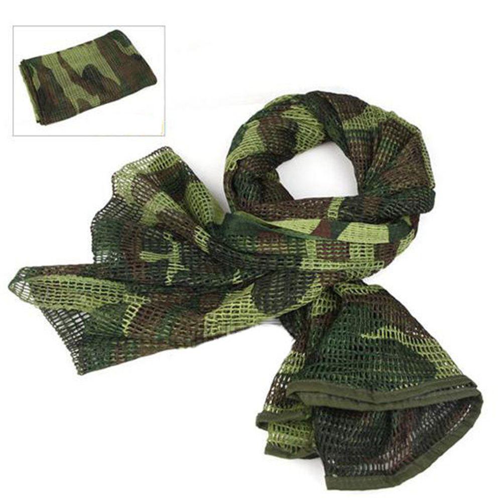 Outdoor Sport Head Shawl Camouflage Mesh Net Camo Scarfs Camping Scarf Neck Scarf Cycling Scarf