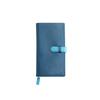Genuine Leather Notebook B6 with Fits Weeks MEGA (Seal Al) Cover, Size, Vertical, Slim, Belt, Two-Tone, (03. Blue-Green/Turquoise)