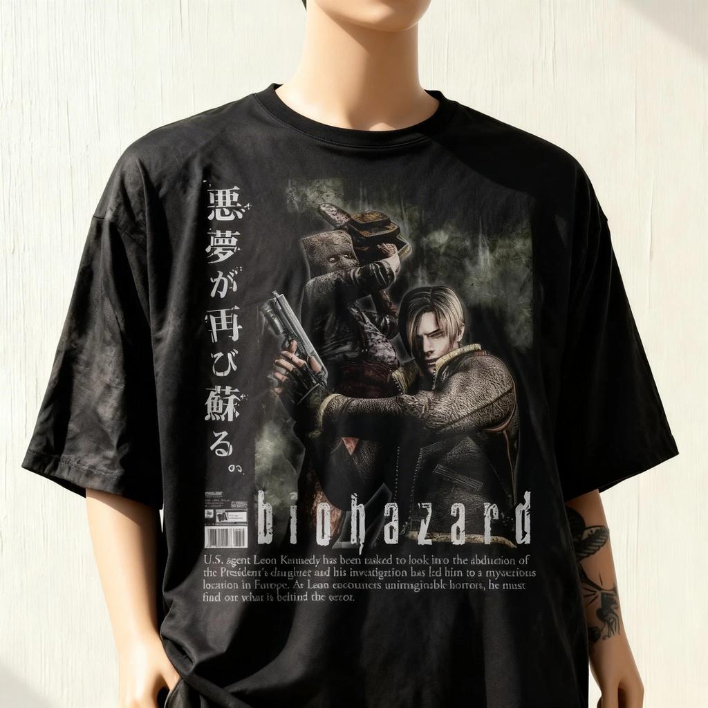 Vintage 90s Bootleg Style Biohazard Resident Evil T-Shirt, Leon Kennedy T-shirt