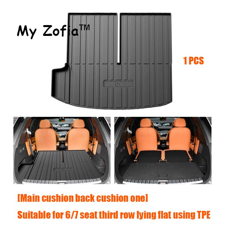 For LYNK CO 09 2023 2024 2025 5/6/7 Seats Car TPE Boot Trunk Mat Waterproof Rear Trunk Mat Carpet Storage Pad Car Accessories
