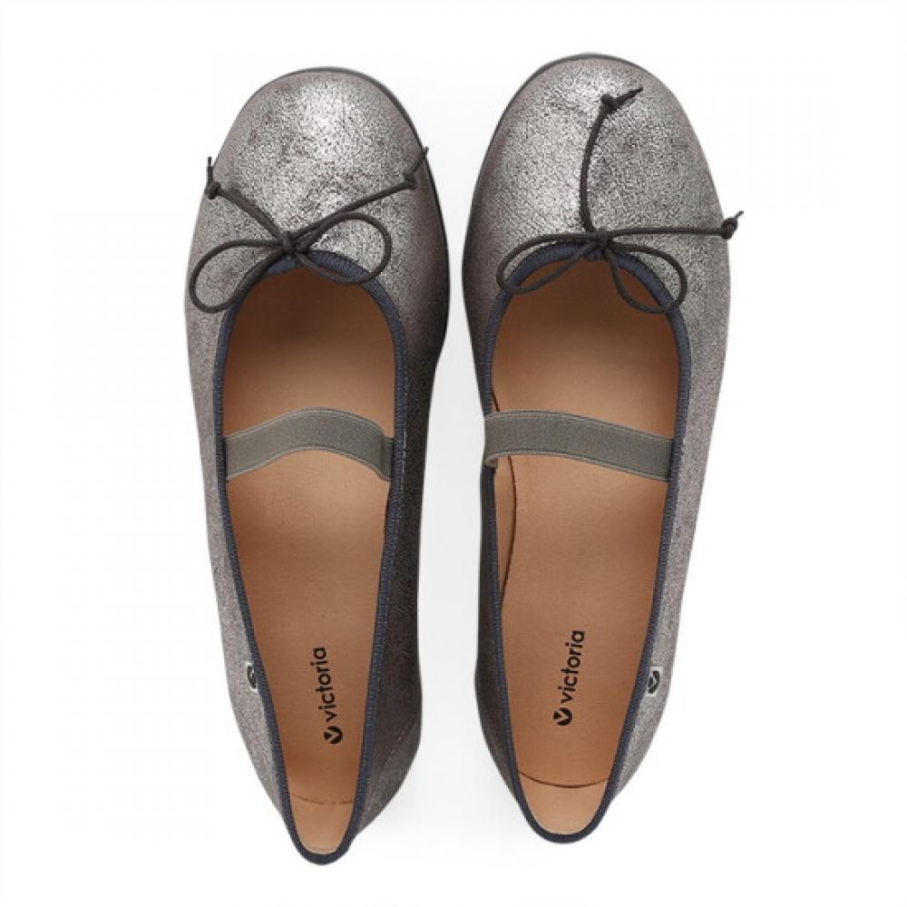 Victoria Shoes Kung Fu Ribbon Ballet Flats Anthracite 1080914 Antracita