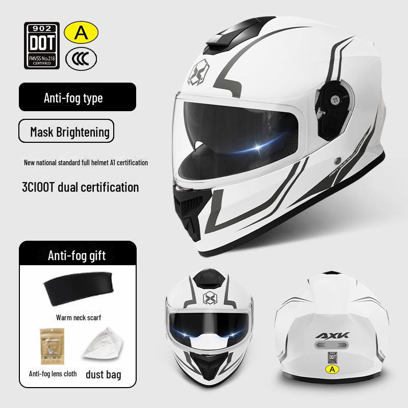 Сертифицированный 3C/DOT мотоциклетный шлем для мужчин и женщин, всесезонный, зимний, закрывающий все лицо