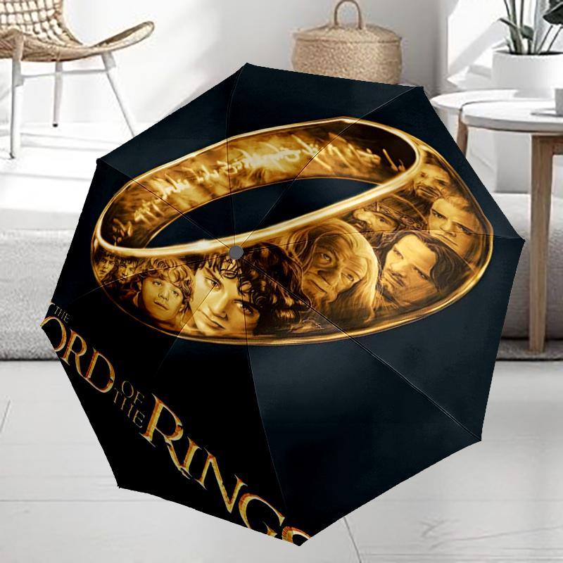 Автоматический зонт в стиле «Властелин колец», легкий и портативный, 8 спиц, идеально подходит для путешествий на свежем воздухе, на дни рождения, Рождество, в качестве подарков.