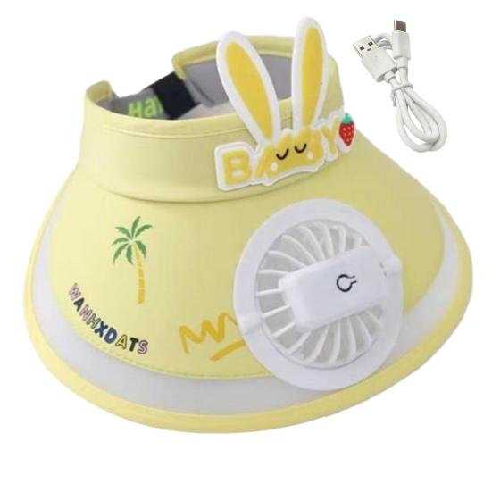 Детская шляпа с солнцезащитным козырьком, дышащая летняя шляпа с широкими полями, защита от ультрафиолета, легкая шляпа для малышей с рисунком кролика