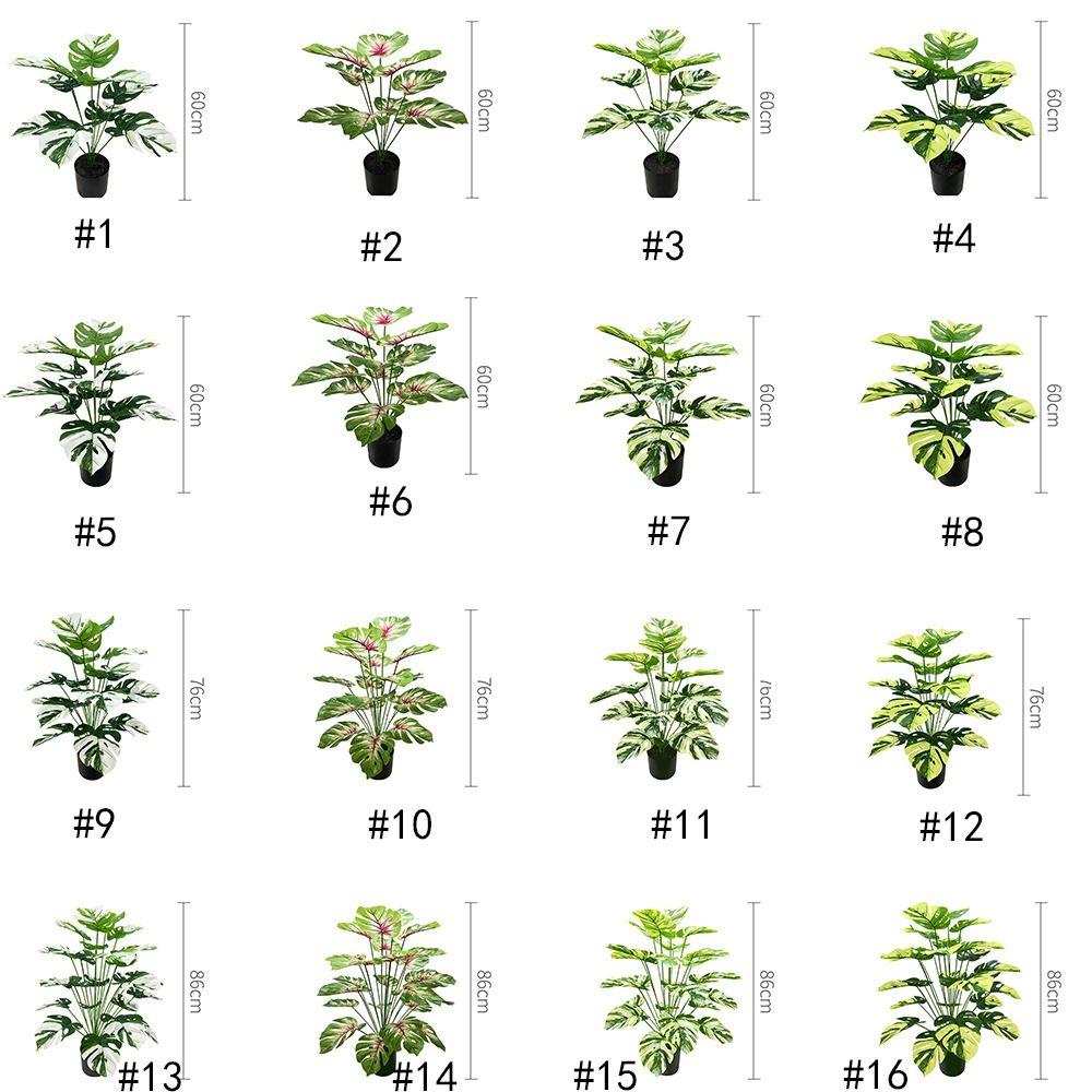 9-24 вилки искусственные тропические пальмовые ветви большие искусственные черепахи задний лист домашний садовый декор