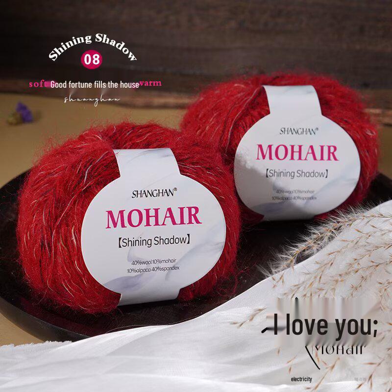 Шарф-градиент из мохера и шелка & Набор для вязания своими руками для свитера, пальто, шапки, шали