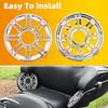 Motorcycle 6" Rear Speaker Trim Grill Chrome Fairing Cover For Harley Touring Ultra Classic Electra Glide Road Glide 1998-2013