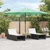 VidaXL Garden Parasol with Green Steel Pole 388x388x248 Cm 4005115