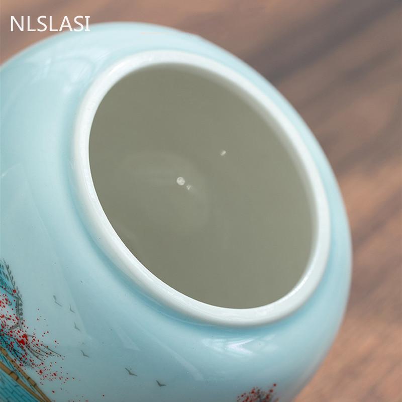 Китайский керамический контейнер для чая, портативная герметичная банка, дорожные коробки для чая, кухонный органайзер для специй, резервуар для хранения конфет, кофе, сухофруктов