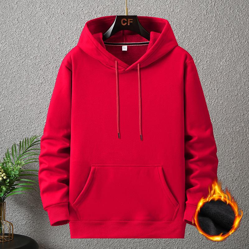 Однотонные худи мужские больших размеров, осенне-зимние толстые флисовые худи, большой размер 12XL, худи-пуловер с капюшоном