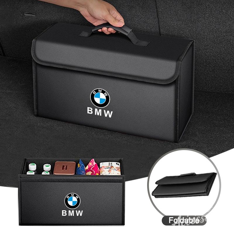 MLKL5 Carbon Fibre Car Trunk Travel Storage Box Large Storage Case For BMW E46 E90 E60 F30 F10 E39 E36 F20 E87 E90 E70 E91 E30 sticker