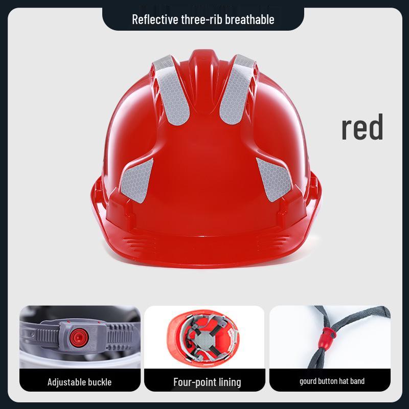 Iron Head Reflective Breathable Anti-Smash Construction Safety Helmet