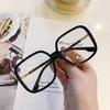 Fashion Trendy Eye Glasses Square Shape Blue Light Blocking Glasses Frame Women  Decorative Glass