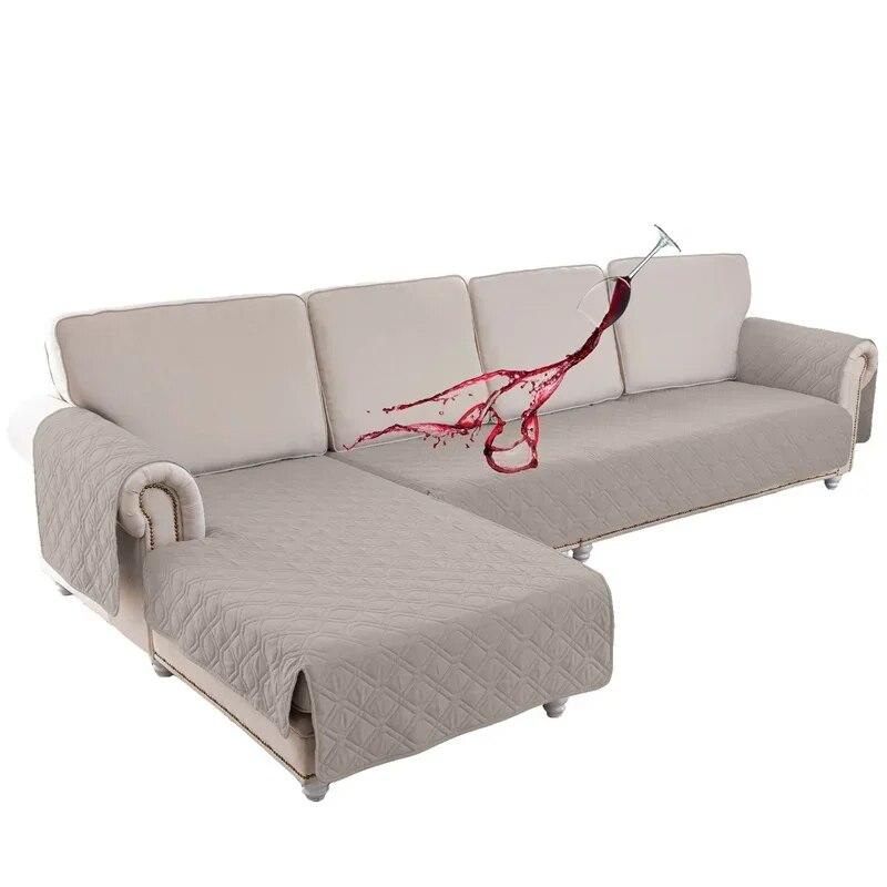 Водонепроницаемый чехол для дивана, стеганый противоскользящий чехол для дивана, угловой диван для гостиной, L-образный коврик для дивана для кошек, собак, защита детской мебели