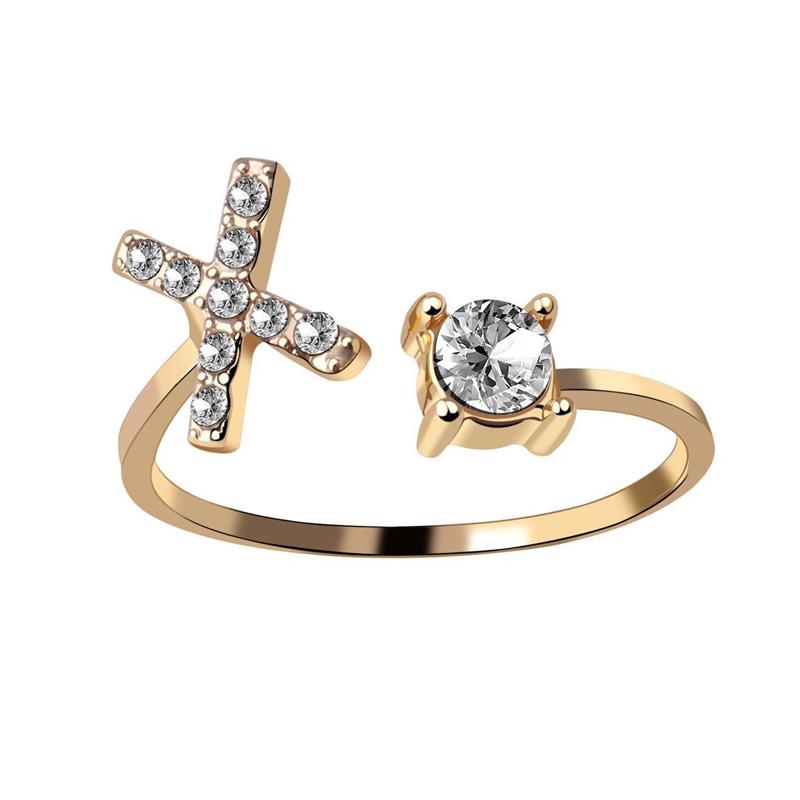 Женское регулируемое повседневное кольцо с буквой AZ, инициалом имени, модное, со стразами, для пары, элегантное, новое, складывающееся кольцо