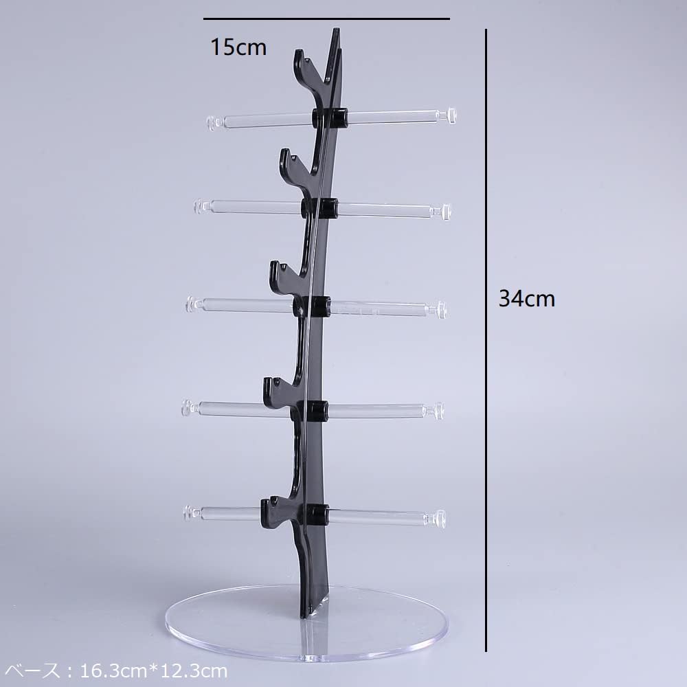 Siawadeky Eyeglass Holds 5 Set of Stylish Sunglasses Storage Easy Plastic Display Eyeglass Display Collection Shop Stand, Glasses, 2, Rack, Assembly,