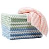 T Kitchen Absorbent Coral Fleece Dish Cloth: Thick, Non-Stick, Lock-Edge Stripes for Strong Cleaning.
