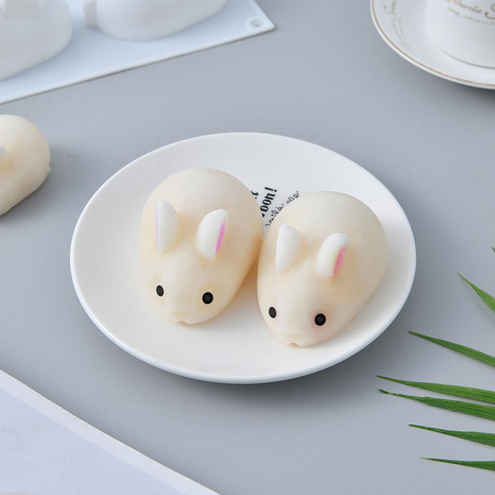 Пористая силиконовая форма для шоколада в виде кролика своими руками, симпатичные формы для торта в форме кролика, инструменты для приготовления пудинга, аксессуары для выпечки, кухонные принадлежности