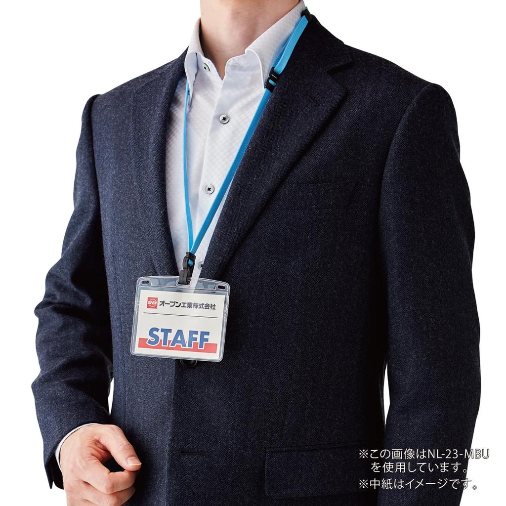 Открытый промышленный подвесной бейдж для имени, табличка с именем, держатель для карточки, держатель для имени, упаковка 10 штук, на молнии, мягкий чехол, синий, NL-23-BU