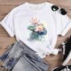 (Asian Size) Fashion Feather Trend 90s Print Female Casual T Clothing Casual Women's Top Graphic Tee Short Sleeve T-shirts