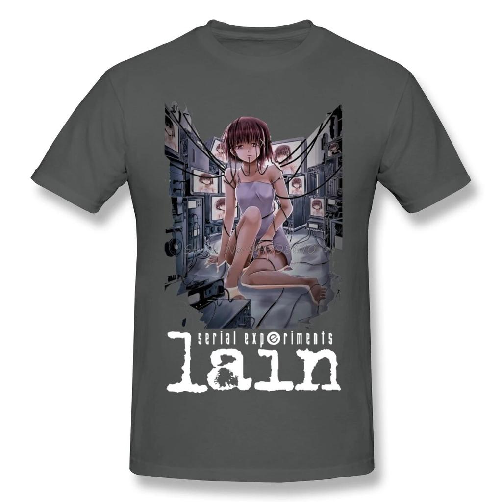 Футболка Weeb Girl Lain Iwakura Sci Fi японского аниме «Серийные эксперименты Lain» Camisetas, хлопковая футболка большого размера с коротким рукавом