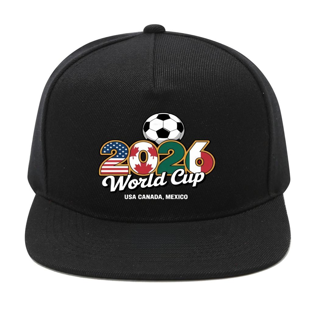 2026 FIFA World Cup USA-Mexico-Canada Hip Hop Hat Unisex Outdoor Sun Protection Breathable Flat Brim Cap