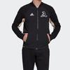 Adidas Sports Stand Collar Zip-Up Color Block Jacket Men Outerwear Black EA0372