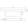 10 x Furniture handle Railing 96 mm gold