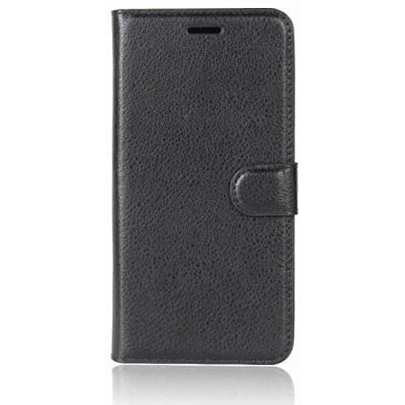 Etui Coque Housse de Protection - LuffyShop - Samsung Galaxy S9 Plus - Cuir Noir - Haute qualité - Rigide