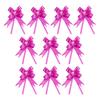 10 Pieces Bow Pull Decor Multi-colors Festive Packing DIY Crafts Lightweight Plastic Hand-Pulled Flower Christmas Holiday