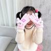 Autumn and Winter Korean Children's Knitted Writing Gloves Warm and Cold Proof Five Finger Gloves Kirby Cycling Gloves