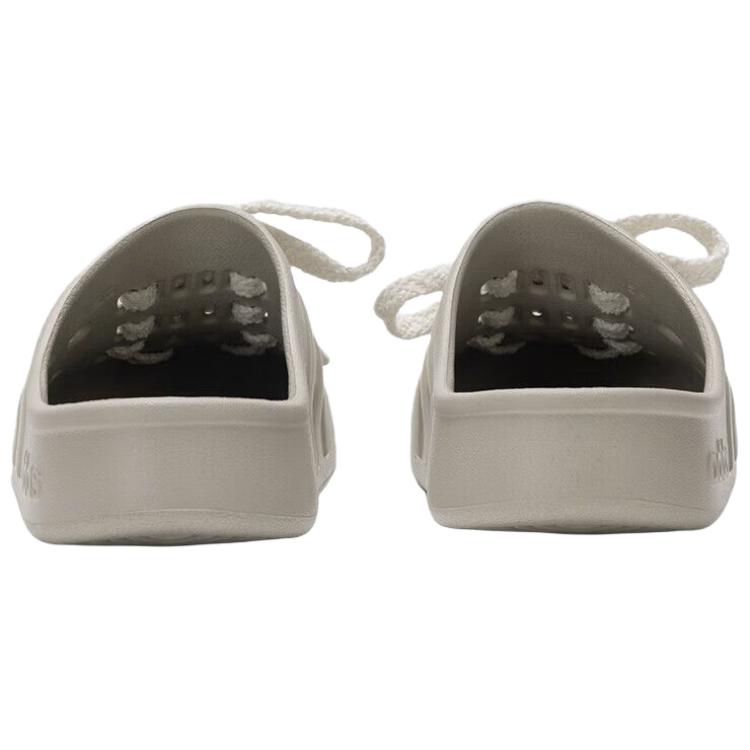 Adidas Adilette Clogs Simple Comfortable Non-Slip Closed-Toe Slippers Unisex Footwear Gray JQ2118