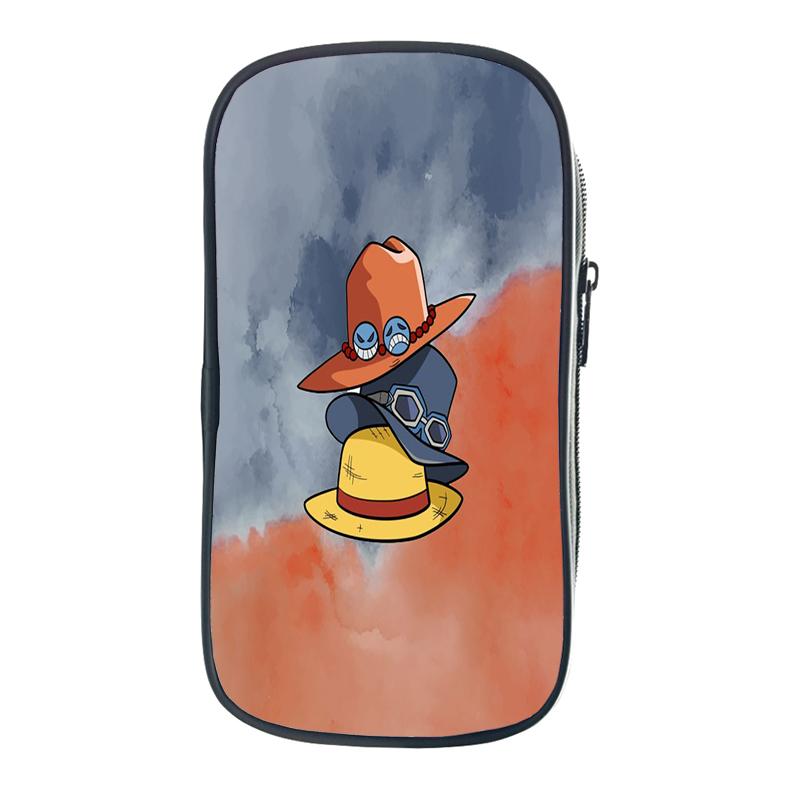 Цельная сумка-карандаш Зоро Луффи Чоппер Эйс, школьные чехлы для юридических школ, кавайная сумка-держатель для канцелярских принадлежностей, чехол для ручек, школьные принадлежности для студентов