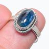 Натуральный голубой кианит драгоценный камень ручная работа 925 чистое серебро ювелирное кольцо размер 6 h2a43