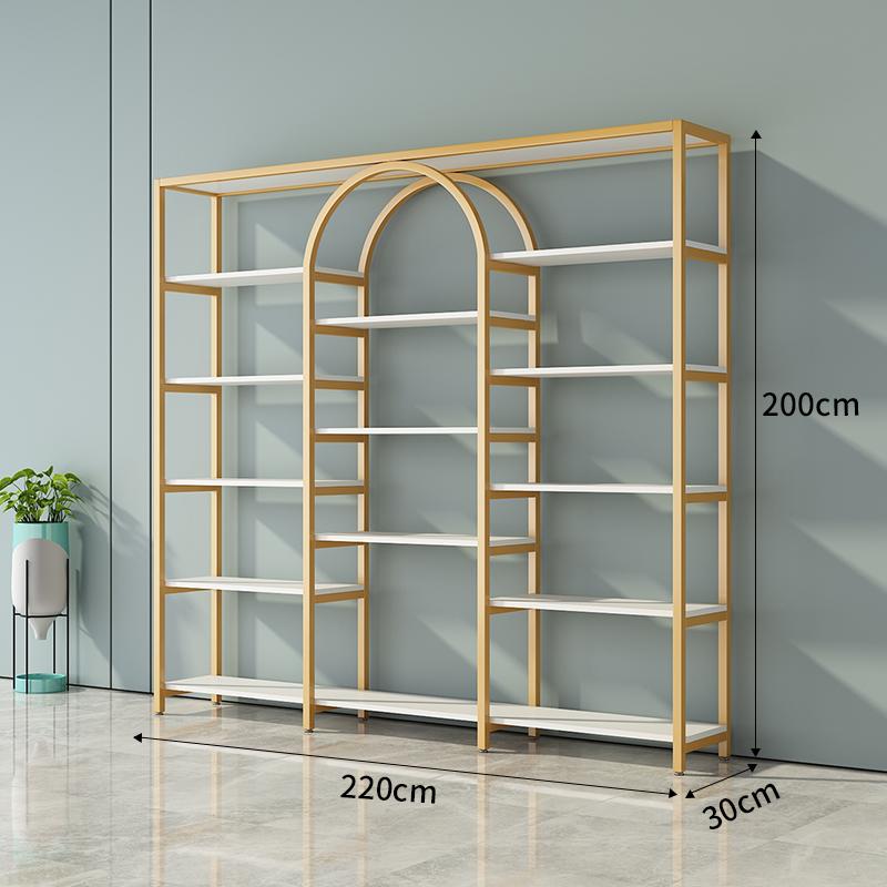 Multi-Function Light Luxury Nail Polish & Skincare Display Shelf for Beauty Salons
