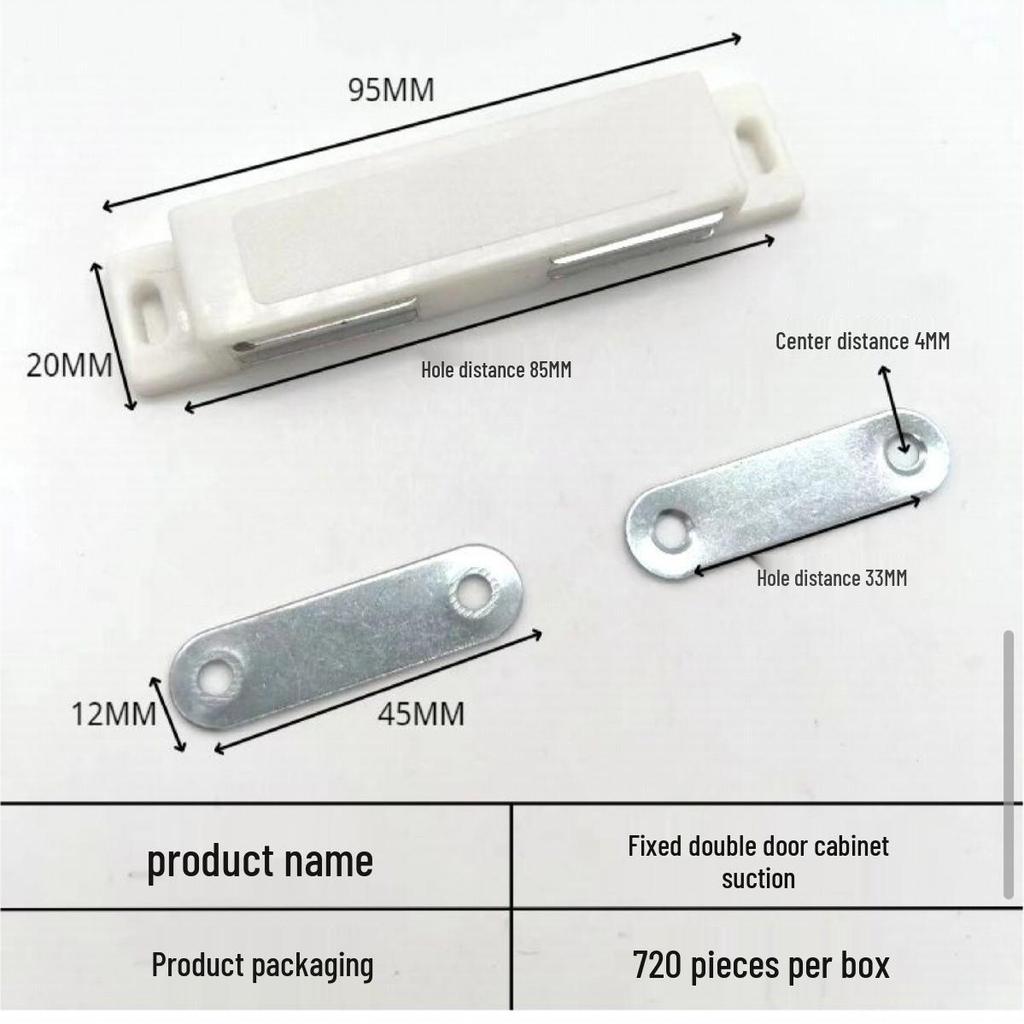 ABS Plastic Single Door Magnetic Catch Clip for Cabinet/Wardrobe