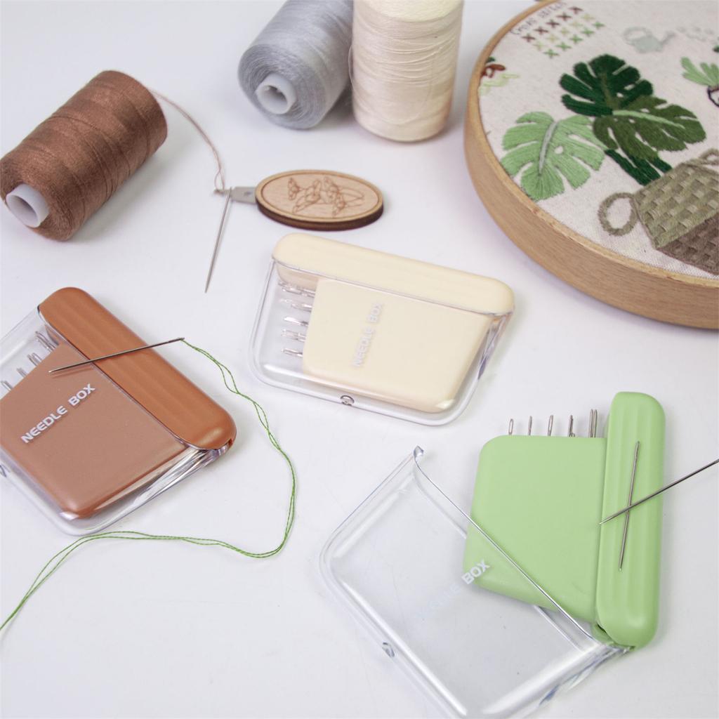 Набор из 10 швейных игл для ручного шитья с магнитной коробкой, металлическая вышивальная игла с нитевдевателем для шитья, квилтинга и вышивания