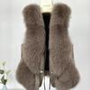 Imitation Fox Fur Autumn and Winter Vest Daughter Short Stitching Solid Color Jacket Waistcoat Fur Jacket Women