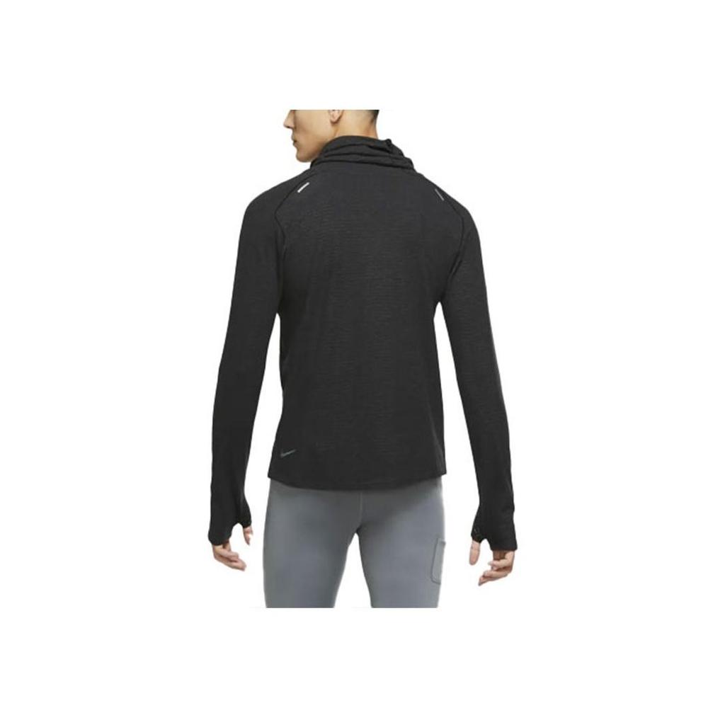 Nike Run Division Wooldorado Шерстяная однотонная толстовка для бега Мужские топы Черный CU7892-011
