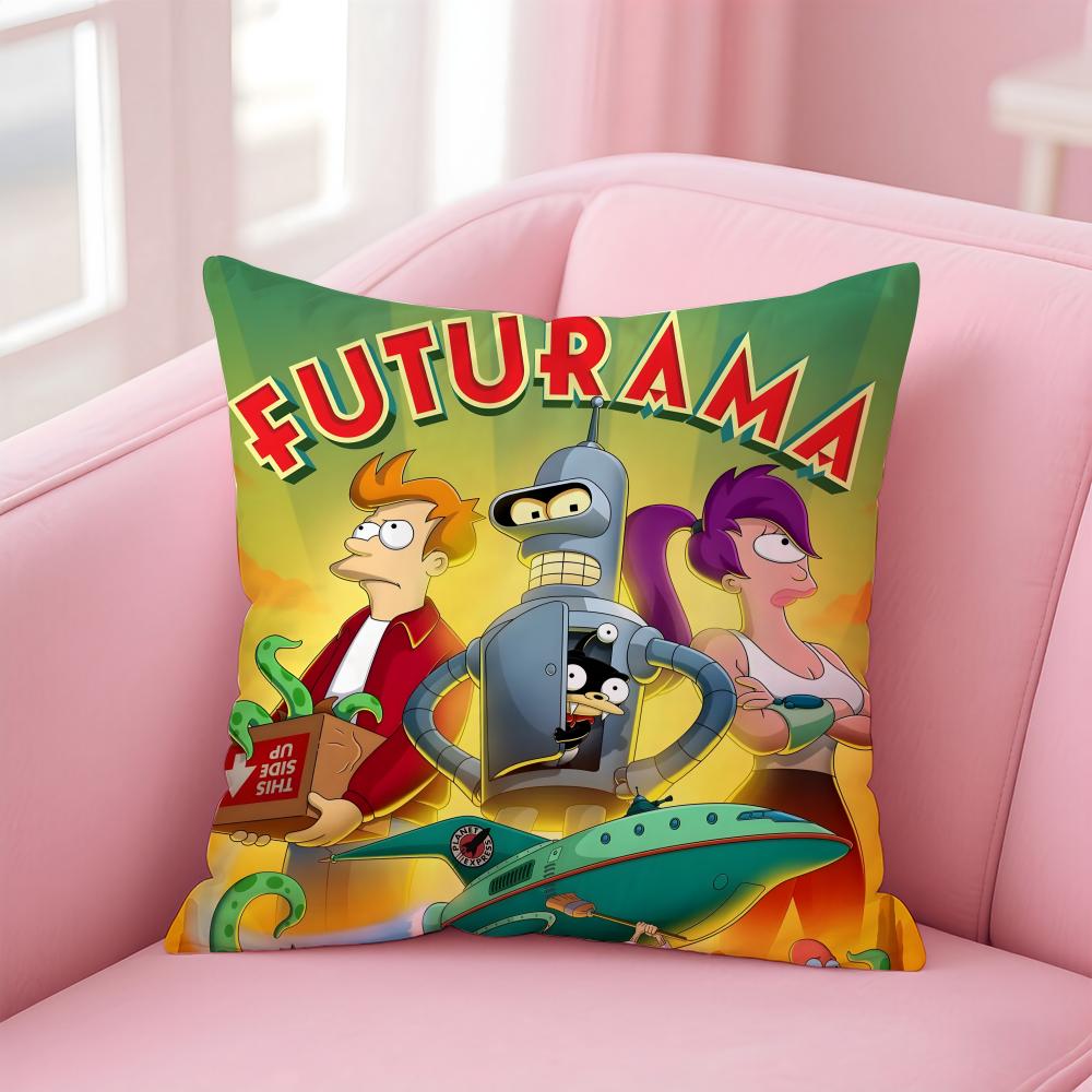 Чехол на подушку с принтом из аниме F-Futurama для дома и автомобиля, многоцелевой чехол для подушки - Двусторонний, мягкий и прочный для повседневного использования