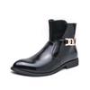 Fashion Mens Chelsea Boots Luxury for Men Motorcycle Boots Leather Classic Male Walking Boots Side Zipper Outdoor Men's Shoes