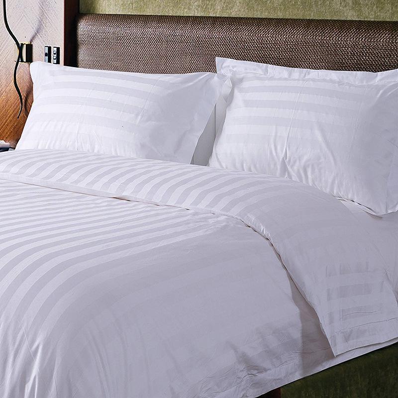 Пятнистый отель Сатин Страйп 100% хлопок 4 предмета постельного белья: Пододеяльник, Простыня, Наволочка - Роскошное Постельное Белье Гостиничного Качества