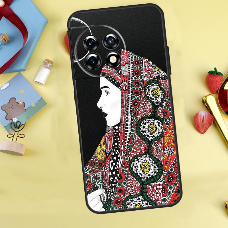 Мусульманский Исламский Арабский Хиджаб Девушка Чехол Для OnePlus 13T 13R 12 12R 15 13 11 10 10T 8T Nord 5 CE 2 3 4 Lite Nord N20 N30 Обложка