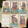 Petit De Marseilly Tarot Deck, 12*7cm 78 Pcs Cute Chibi Marseille Tarot Cards in Rigid Box Double-embossed Cardstock