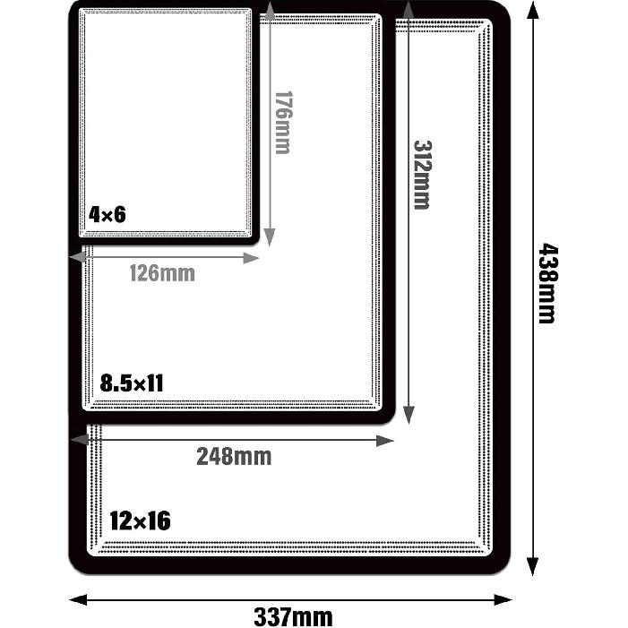 Magnetic Sticky Frames 4X6 with No-Residue Adhesive Backs,Work For Smooth Surface-Windows/Door/Glass/Ceramic,Black Dots Decoration Border,Photo Paper