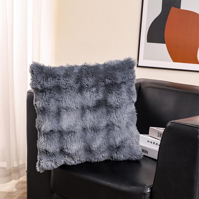 Nordic Style Imitation Rabbit Plush Pillow - Sofa, Balcony, Living Room Cushion Cover