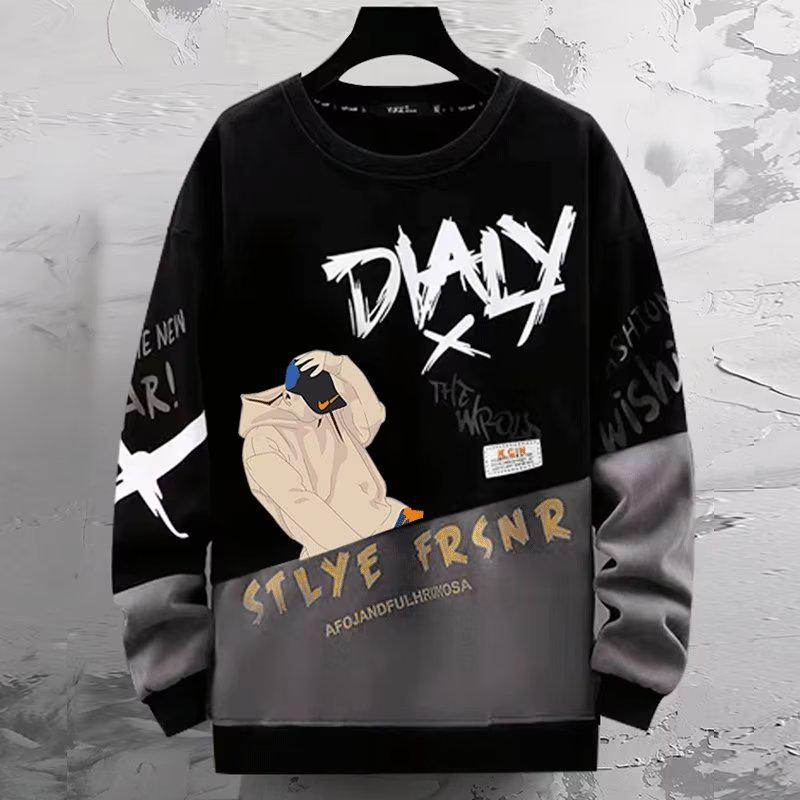 Мужская однотонная толстовка с капюшоном — уличная мода, длинный рукав, молодежный корейский стиль для весны, осени, зимы